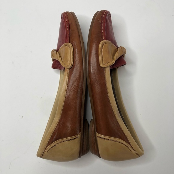 A.Z. Moda Color Block Leather Slip-on Loafer Shoes - Picture 4 of 15